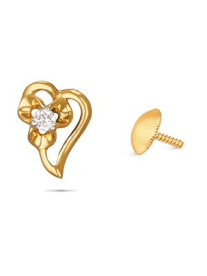 Heart Design Diamond Earring-hover