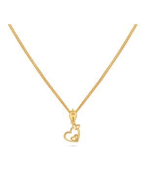 Stylish Heart Gold Pendant-hover