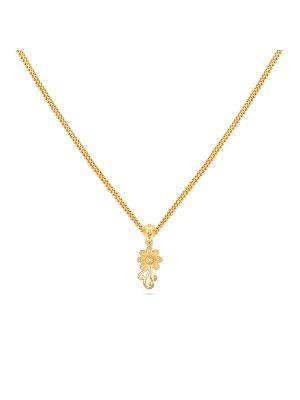 Elegant Floral Gold Pendant-hover