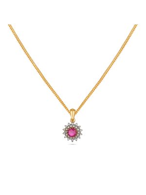 Impressive Floral Diamond Pendant-hover