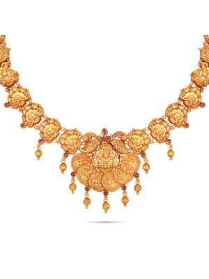 Lakshmi Kasu Gold Necklace-hover