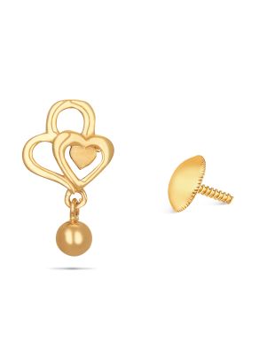 Gold Heart Earring-hover