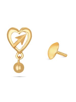 Gold Heart Earring-hover