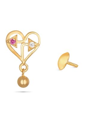 Gold Heart Earring-hover