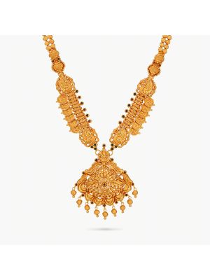 Enchanting Floral Gold Necklace-hover