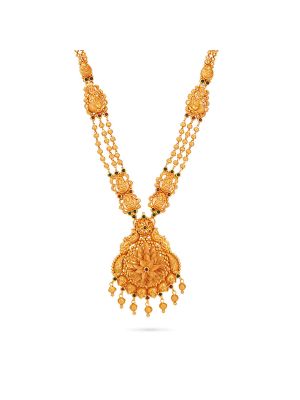 Enchanting Floral Gold Necklace-hover