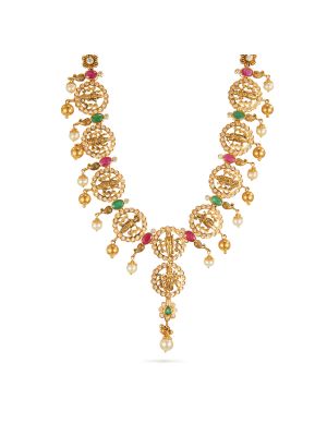 Fascinating Gold Fancy Necklace-hover