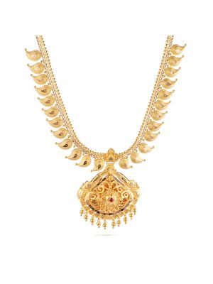 Enchanting Floral Gold Necklace-hover