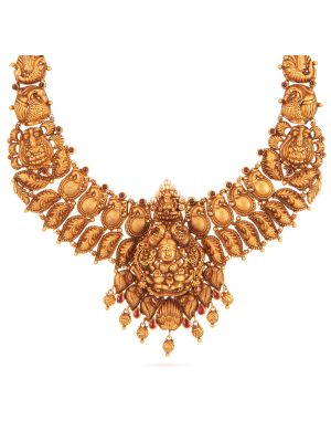 Exciting Nagas Antique Gold Necklace-hover