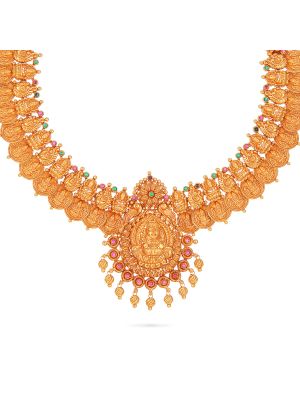 Enticing Trendy Gold Necklace-hover