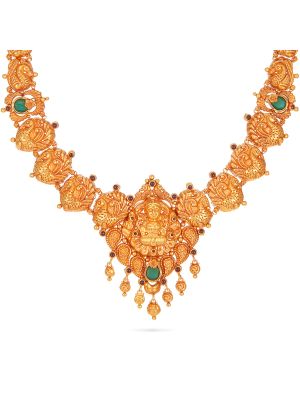 Enticing Trendy Gold Necklace-hover