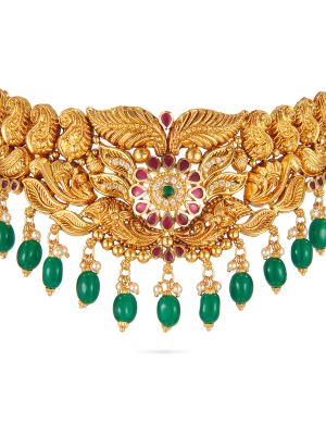 Mesmerising Antique Gold Necklace-hover