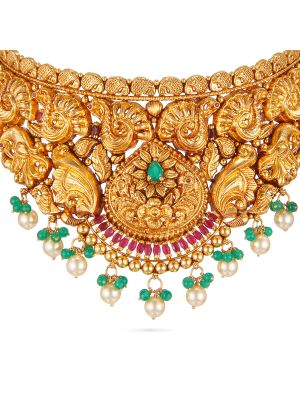 Mesmerising Temple Choker Necklace-hover