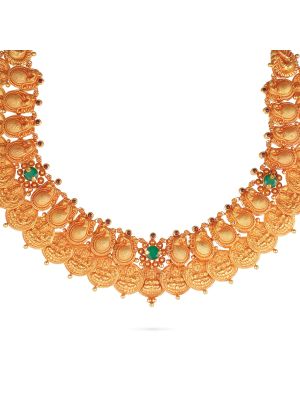 Traditional Lakshmi Kasu Necklace-hover