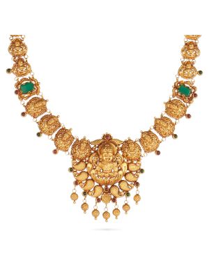 Enticing Trendy Gold Necklace-hover