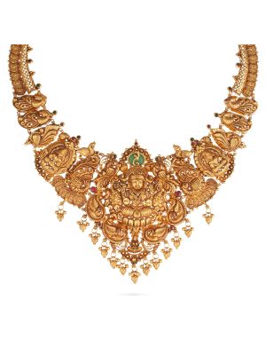 Enticing Trendy Gold Necklace-hover