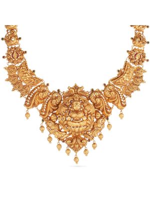 Enticing Trendy Gold Necklace-hover