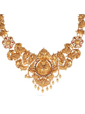 Enticing Trendy Gold Necklace-hover