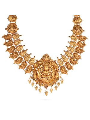 Enticing Trendy Gold Necklace-hover