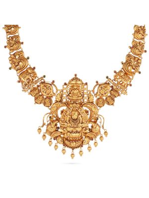 Enticing Trendy Gold Necklace-hover