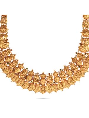 Enticing Trendy Gold Necklace-hover