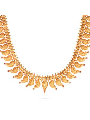 Enticing Trendy Gold Necklace-hover