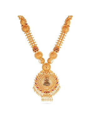 Enticing Trendy Gold Necklace-hover