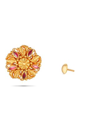 Elegant Floral Gold Earring-hover