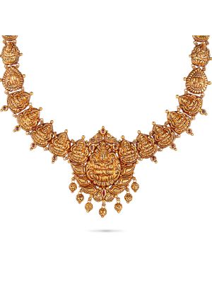 Lakshmi Gold Necklace-hover