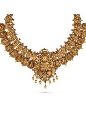 Latest Lakshmi Kasu Necklace-hover