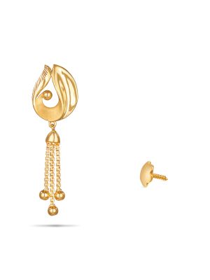 Charming Classy Gold drop Earrings-hover