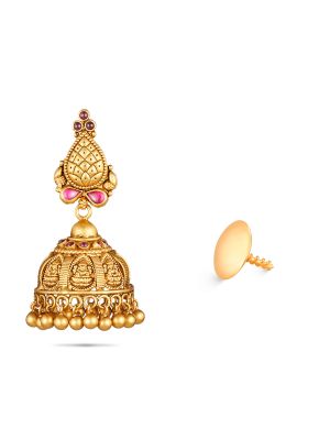 Antique Gold Temple Earrings-hover