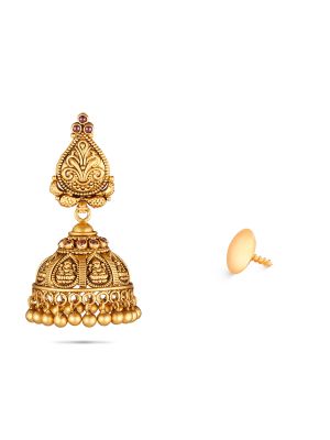 Temple Jhumka Earrings-hover