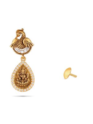 Peacock Gold Earring-hover