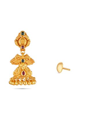 Gold Peacock Earring-hover