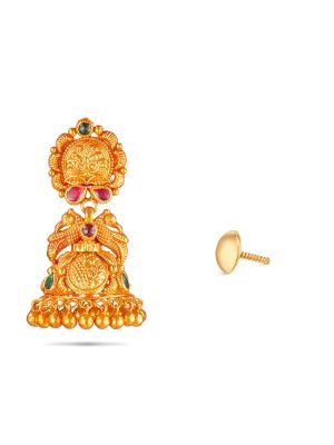 Jhumka Gold Earrings-hover