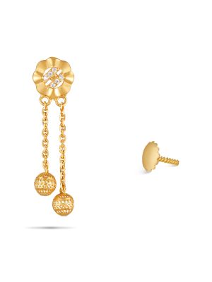 Charming Classy Gold drop Earrings-hover