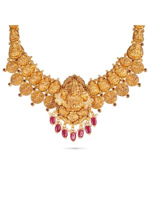 Lakshmi Kasu Gold Necklace-hover