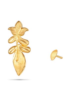 Floral Gold Earring-hover