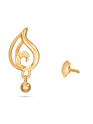 Gold Swirl Drop Earring-hover