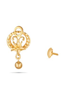 Enticing Gold Drop Earring-hover