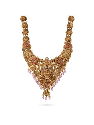 Gold Malai with Pink Beads-hover