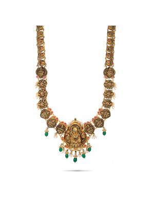 Stunning Gold Lakshmi Malai-hover