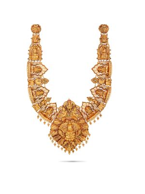 Majestic Gold with Lakshmi Motif Malai-hover