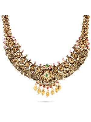 Lakshmi Kasu Gold Necklace-hover