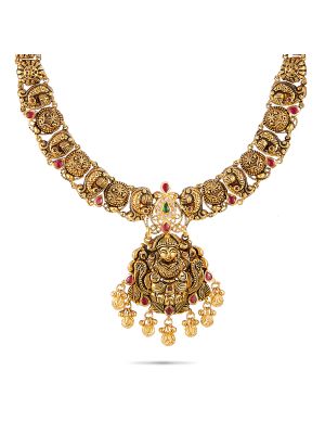 Enchanting Antique Gold Necklace-hover