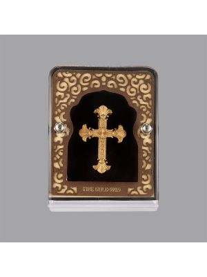 Gold devotional cross frame-hover