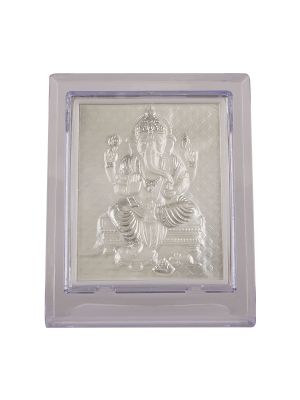 Ganesh Silver Frame-hover