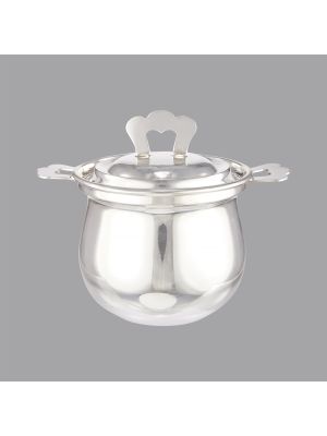 Glossy silver pot-hover