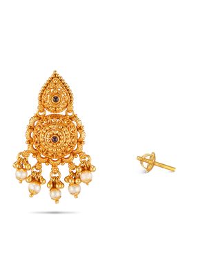 Gold plated dangler earring-hover